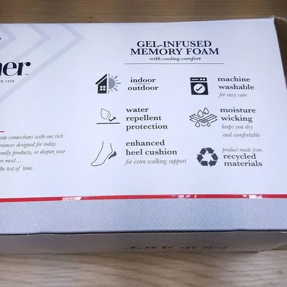 ISOTONER Slippers Mens Size 8 9 Grey Slip On Plush Lined Gel Memory Foam - Picture 4 of 5